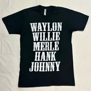 Willie Waylon Merle Hank Johnny Rock Tee THE HIGHWAYMEN OUTLAWS COUNTRY MUSIC
